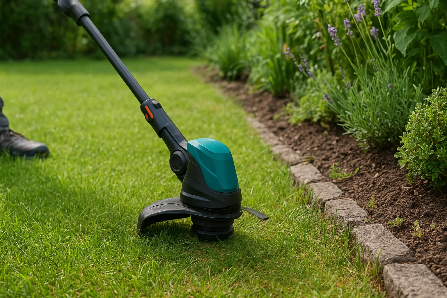 Rasentrimmer im kleinen Garten: So gelingt der praezise Feinschnitt
